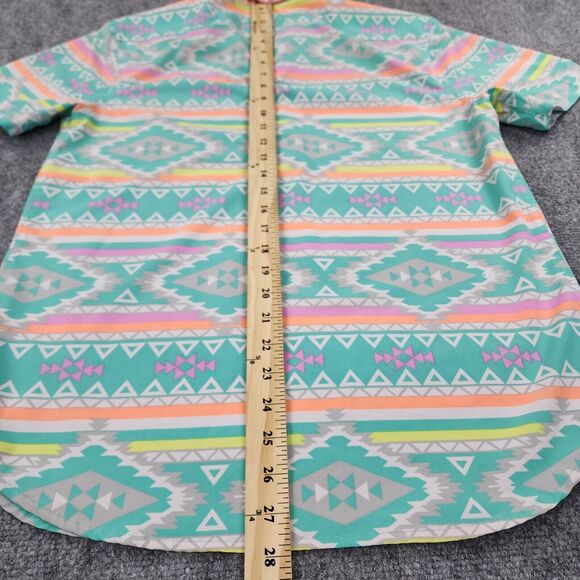 Chubbies Shirt Mens Small En Fuego Wild Short Sleeve Popover Polo Aztec Beach - Picture 6 of 16